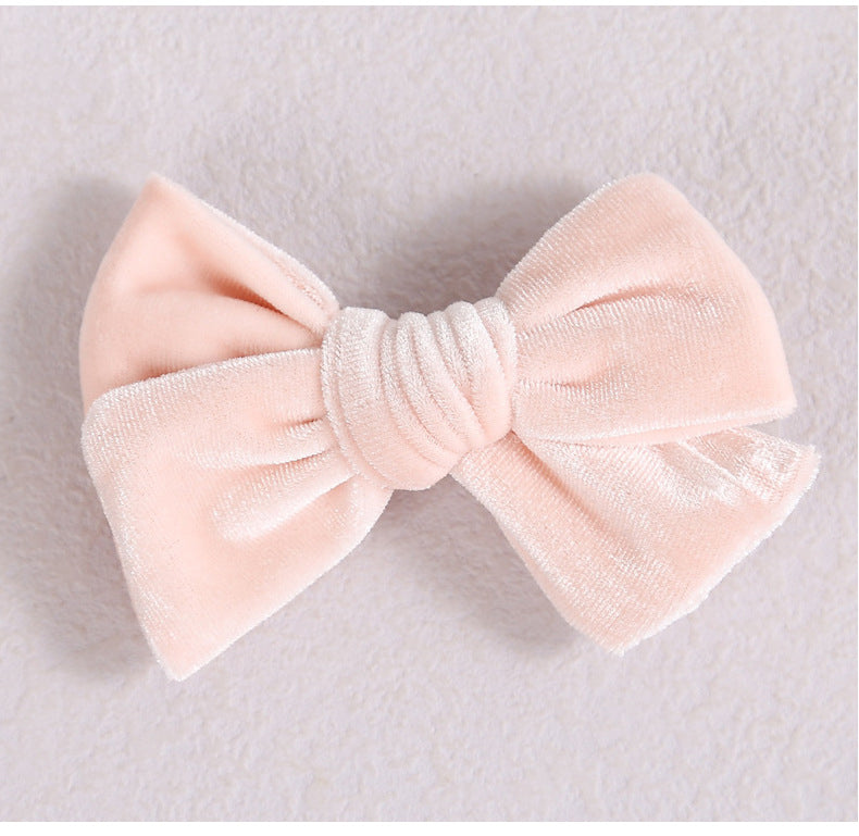 Girls Solid Color Bow Accessories Headwear