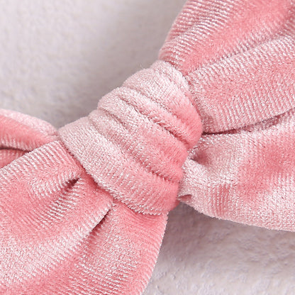 Girls Solid Color Bow Accessories Headwear