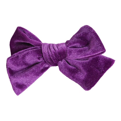 Girls Solid Color Bow Accessories Headwear