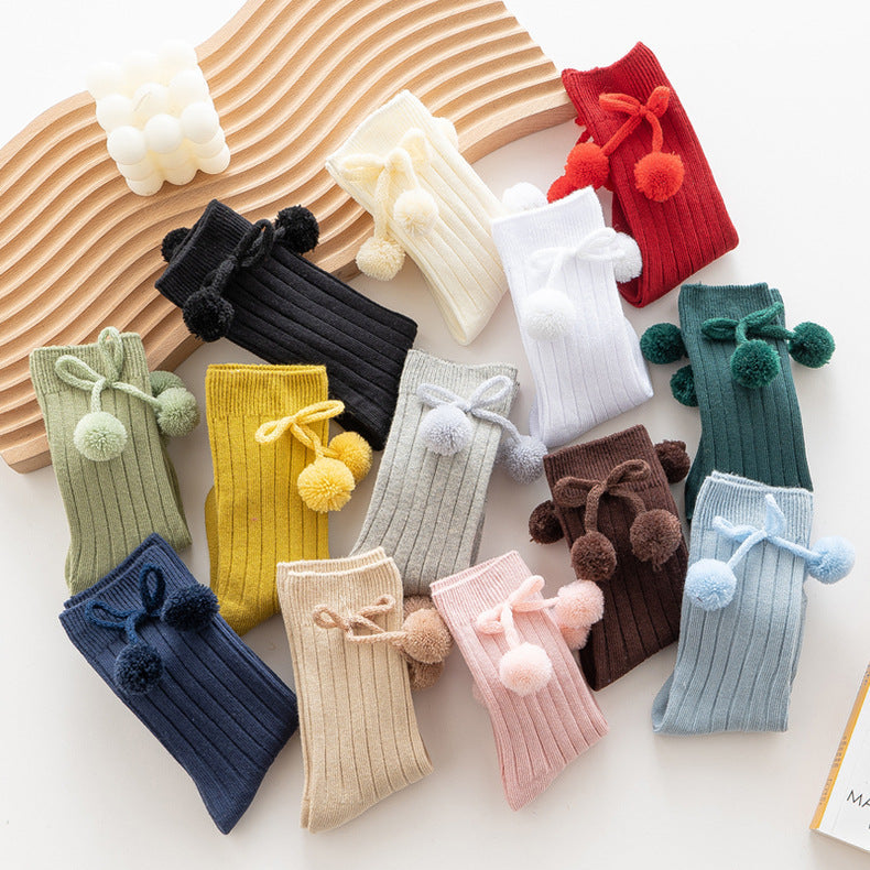 Baby Kid Girls Boys Solid Color Accessories Socks Wholesale 220302154