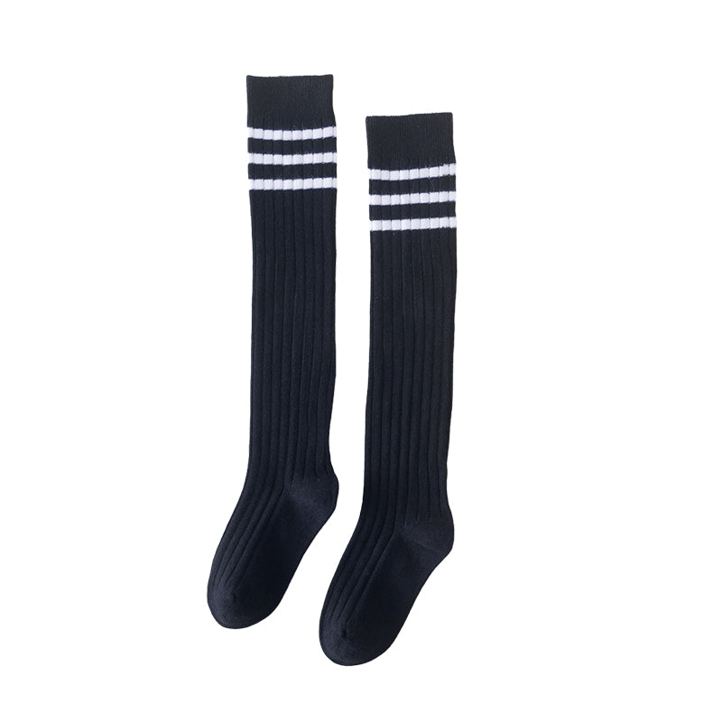 Girls Striped Muslin&Ribbed Accessories Socks Wholesale 22030220