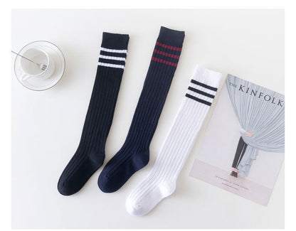 Girls Striped Muslin&Ribbed Accessories Socks Wholesale 22030220