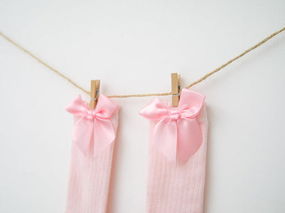 Baby Kid Unisex Solid Color Bow Accessories Socks Wholesale 22030224
