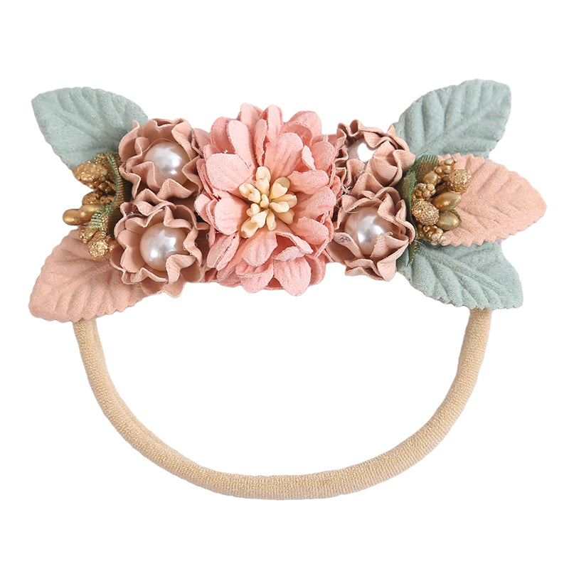 Girls Color-blocking Flower Accessories Headwear