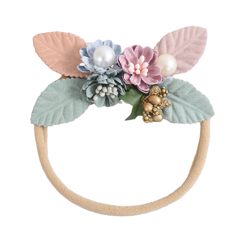 Girls Color-blocking Flower Accessories Headwear