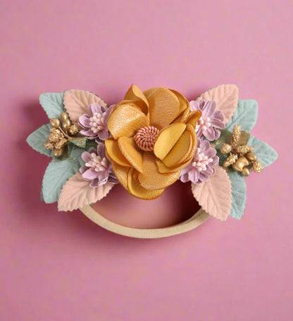 Girls Color-blocking Flower Accessories Headwear
