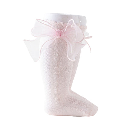Girls Solid Color Bow Accessories Socks Wholesale 220302248