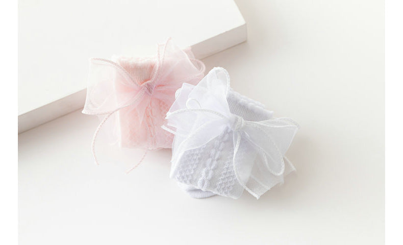 Girls Solid Color Bow Accessories Socks Wholesale 220302248