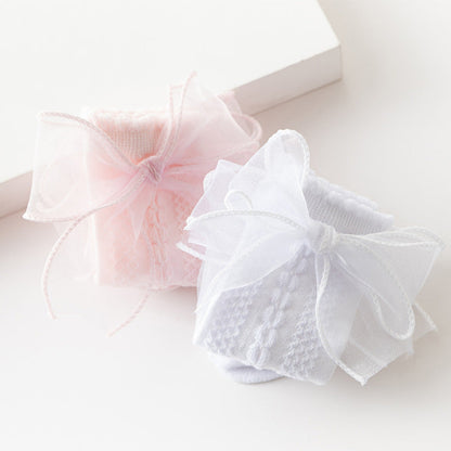 Girls Solid Color Bow Accessories Socks Wholesale 220302248