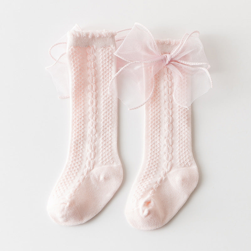 Girls Solid Color Bow Accessories Socks Wholesale 220302248