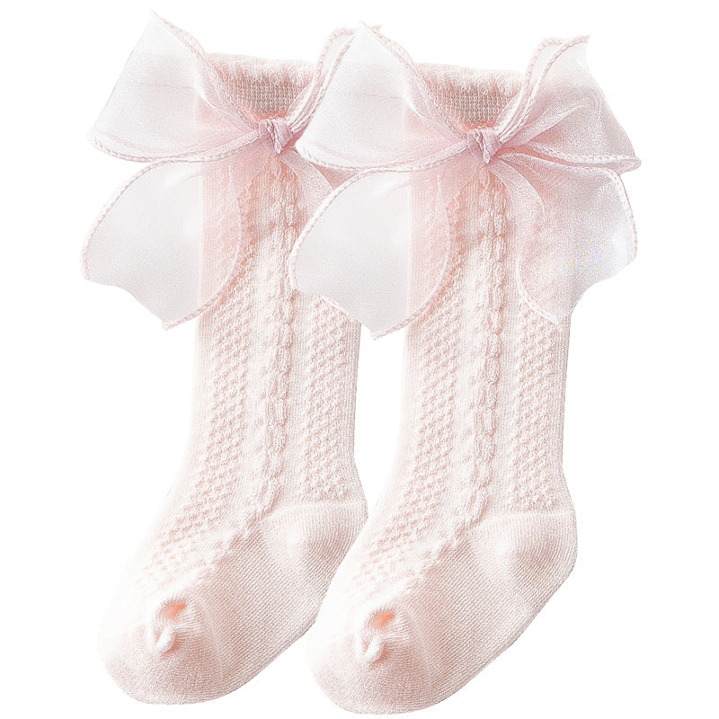 Girls Solid Color Bow Accessories Socks Wholesale 220302248