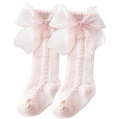 Girls Solid Color Bow Accessories Socks Wholesale 220302248