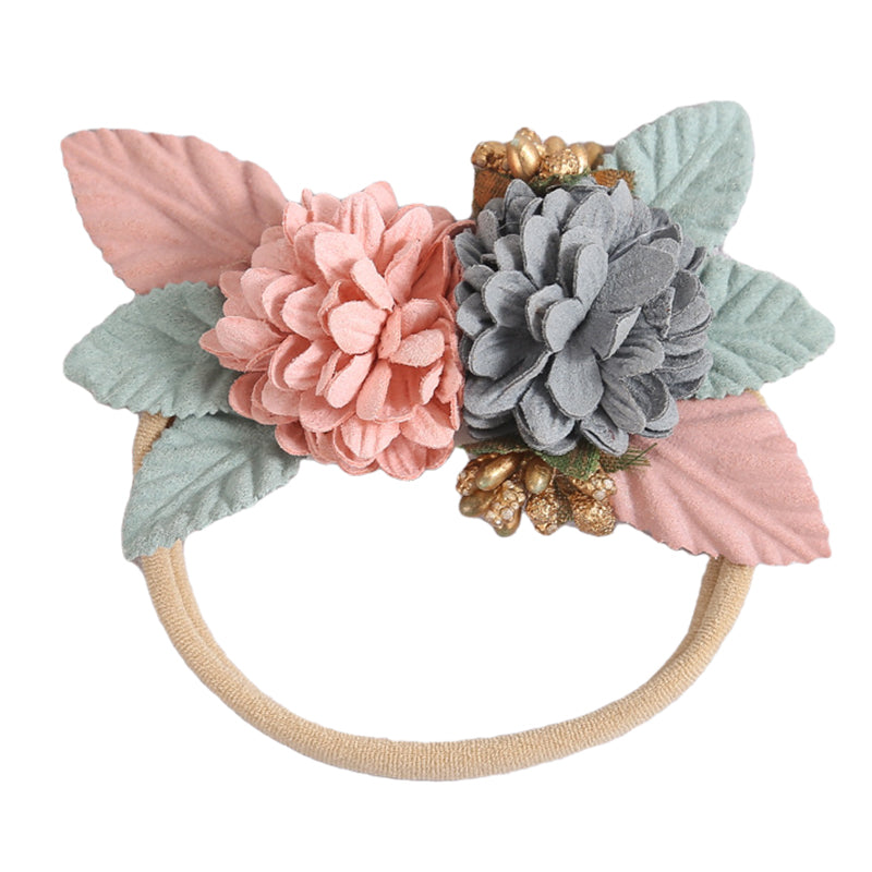 Girls Color-blocking Flower Accessories Headwear