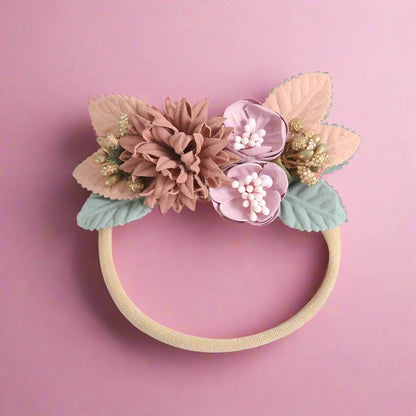 Girls Color-blocking Flower Accessories Headwear