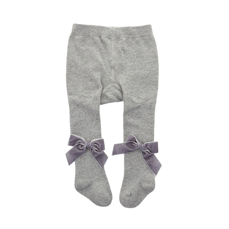 Girls Solid Color Bow Accessories Socks Wholesale 22030228