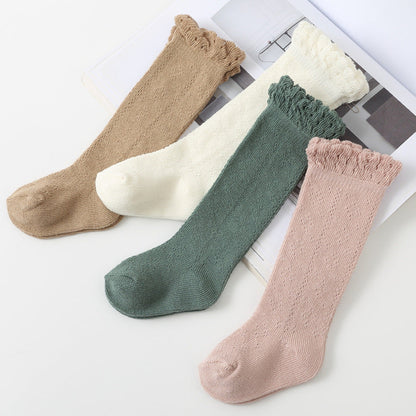Baby Girls Solid Color Spanish Accessories Socks