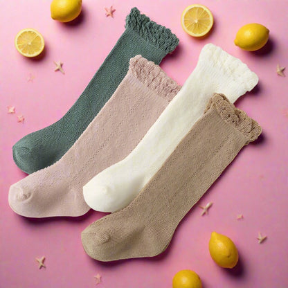 Baby Girls Solid Color Spanish Accessories Socks