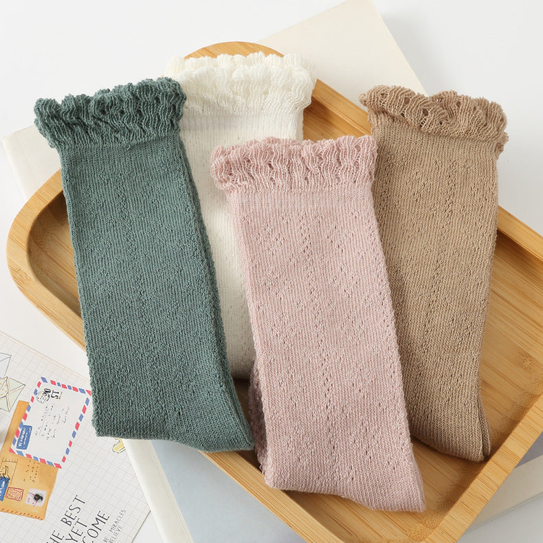Baby Girls Solid Color Spanish Accessories Socks