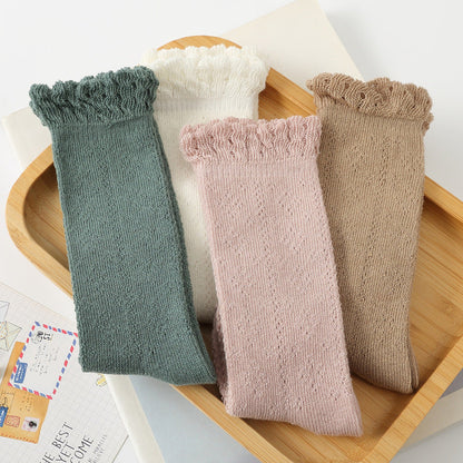 Baby Girls Solid Color Spanish Accessories Socks