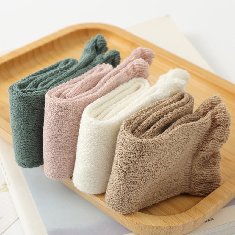 Baby Girls Solid Color Spanish Accessories Socks