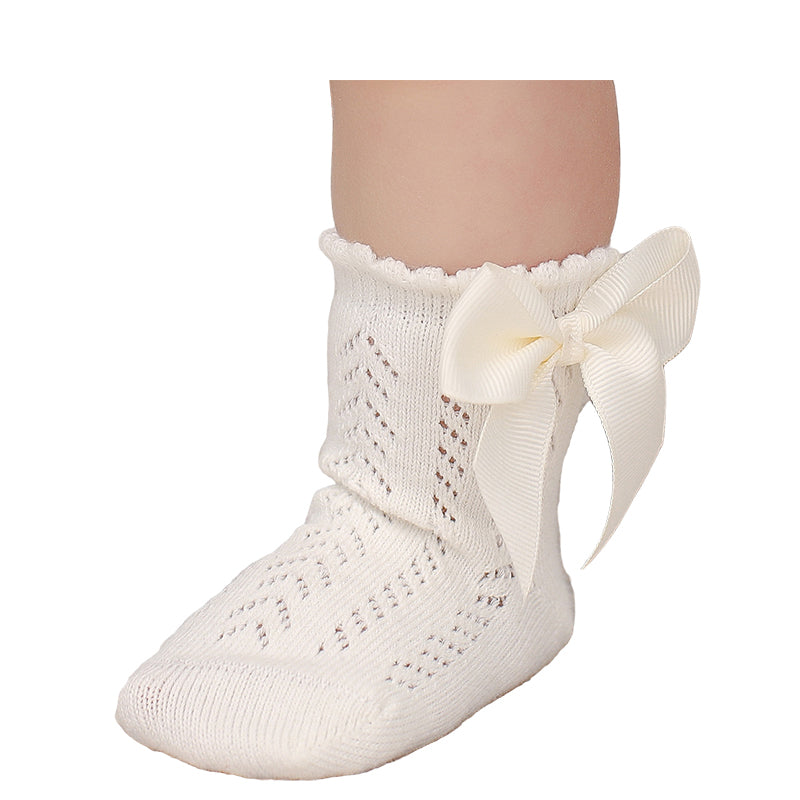 Baby Kid Girls Solid Color Bow Spanish Accessories Socks