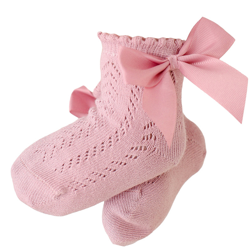Baby Kid Girls Solid Color Bow Spanish Accessories Socks