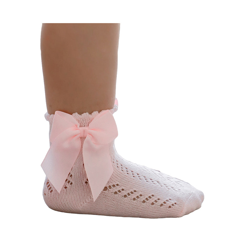 Baby Kid Girls Solid Color Bow Spanish Accessories Socks