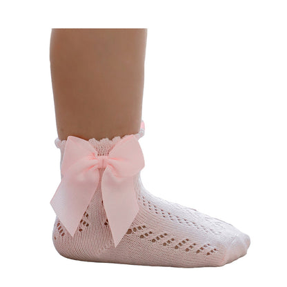 Baby Kid Girls Solid Color Bow Spanish Accessories Socks