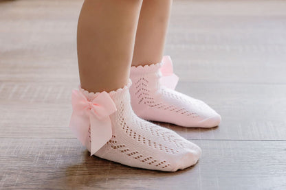 Baby Kid Girls Solid Color Bow Spanish Accessories Socks