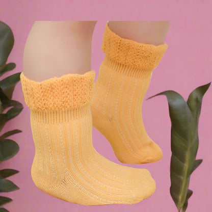 Baby Kid Girls Solid Color Accessories Socks
