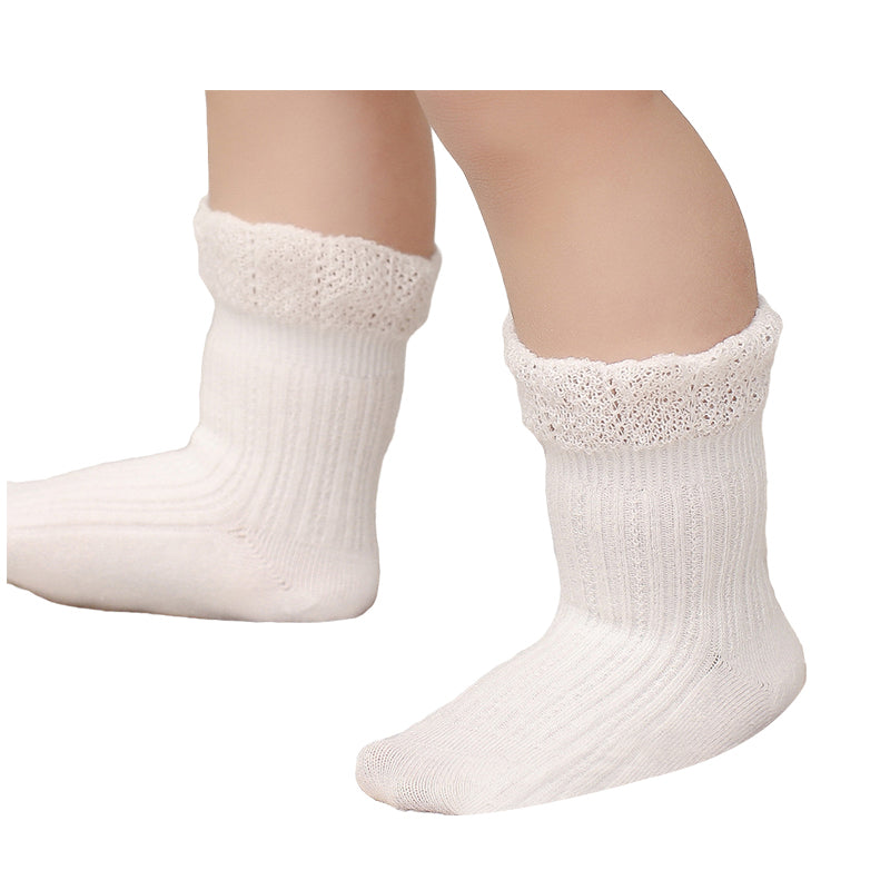 Baby Kid Girls Solid Color Accessories Socks