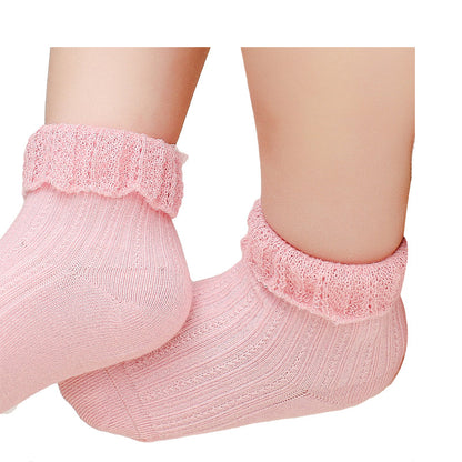 Baby Kid Girls Solid Color Accessories Socks
