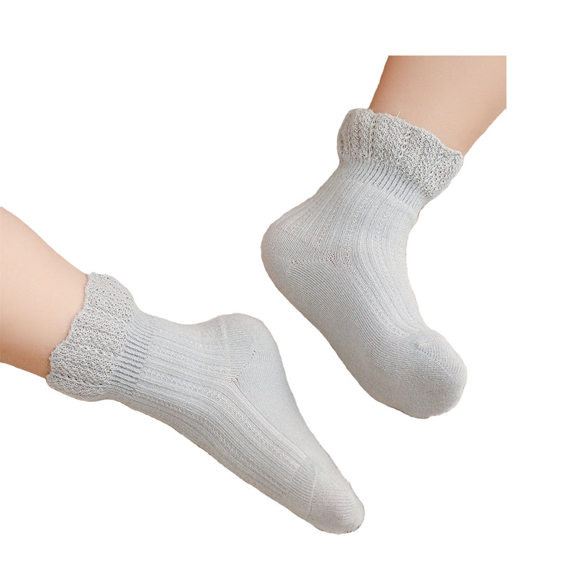 Baby Kid Girls Solid Color Accessories Socks