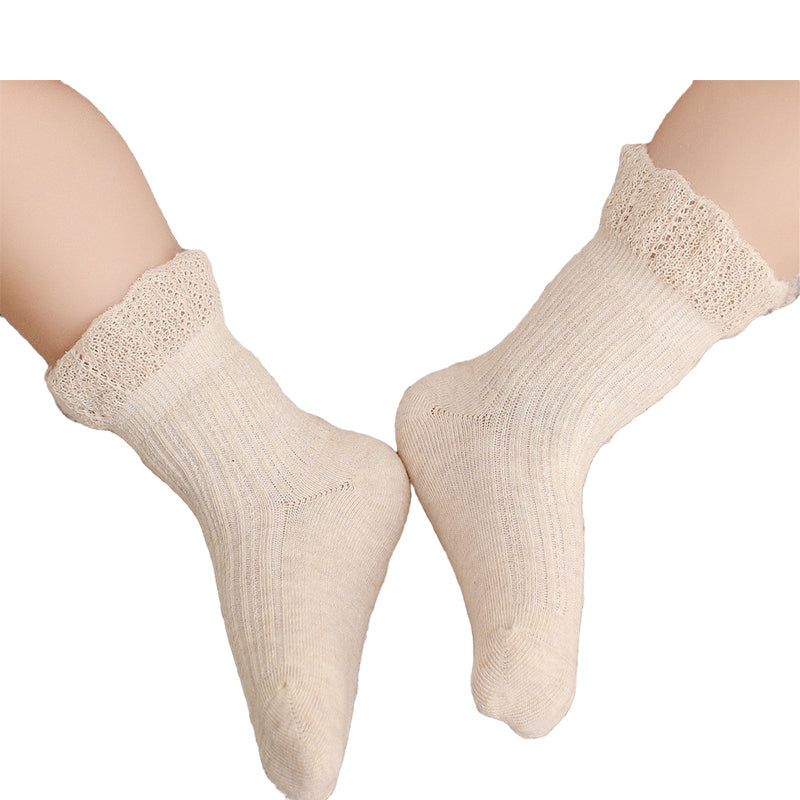 Baby Kid Girls Solid Color Accessories Socks
