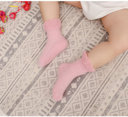 Baby Kid Girls Solid Color Accessories Socks
