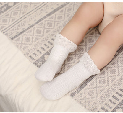 Baby Kid Girls Solid Color Accessories Socks