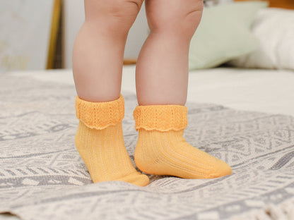 Baby Kid Girls Solid Color Accessories Socks