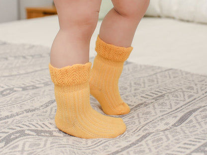 Baby Kid Girls Solid Color Accessories Socks