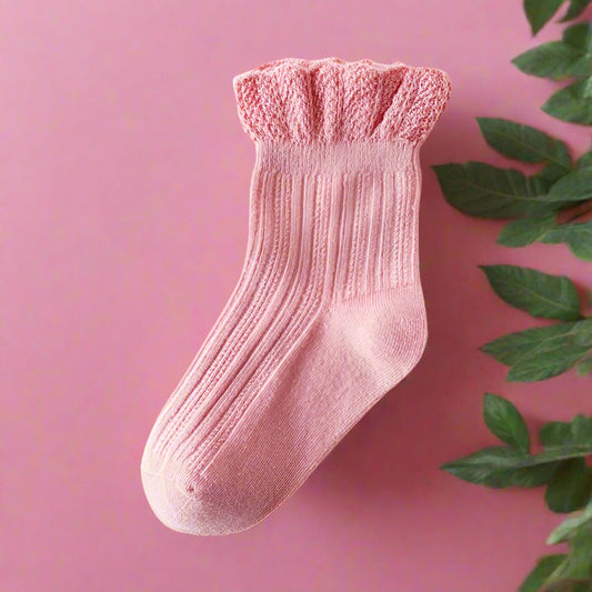 Baby Kid Girls Solid Color Accessories Socks