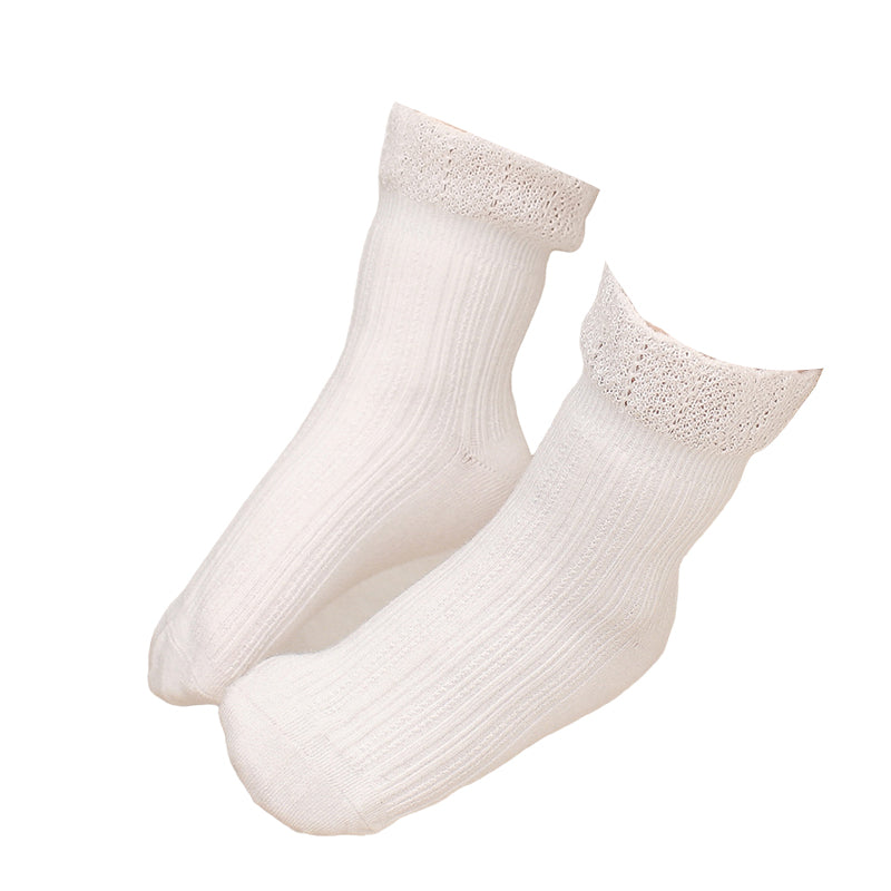 Baby Kid Girls Solid Color Accessories Socks