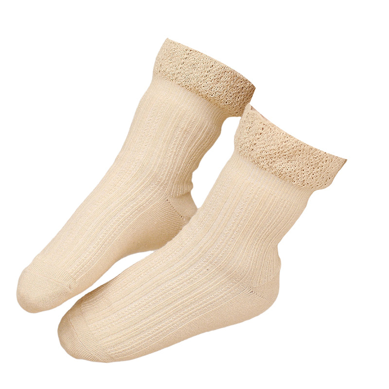 Baby Kid Girls Solid Color Accessories Socks