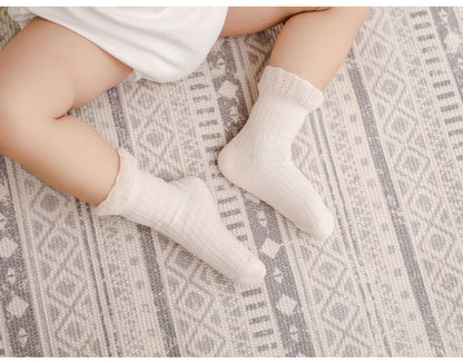 Baby Kid Girls Solid Color Accessories Socks