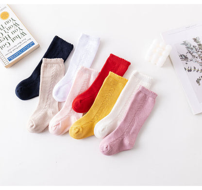 Baby Kid Girls Solid Color Accessories Socks
