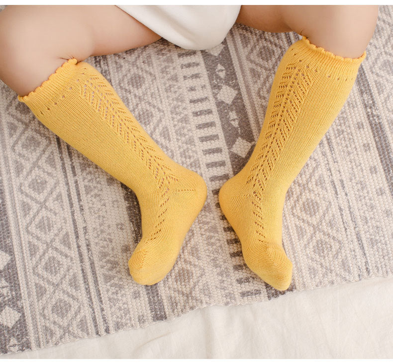 Baby Kid Girls Solid Color Accessories Socks