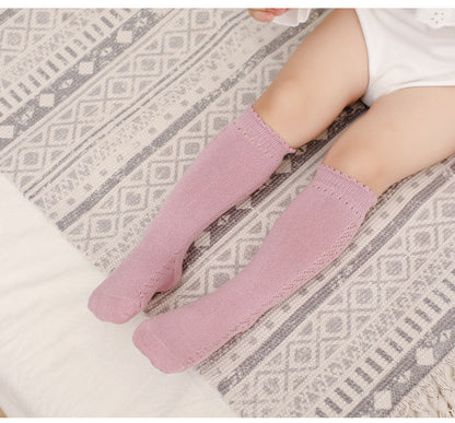 Baby Kid Girls Solid Color Accessories Socks