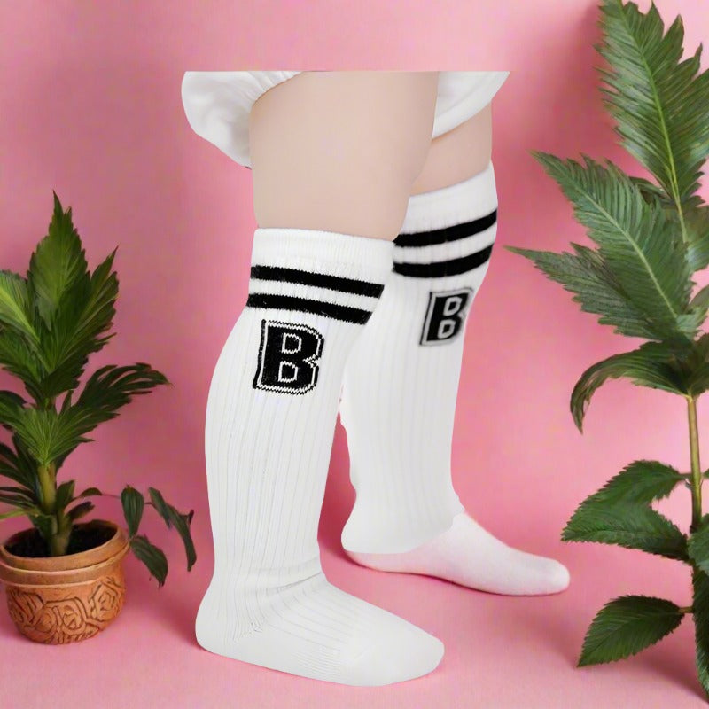 Baby Unisex Striped Alphabet Accessories Socks Wholesale