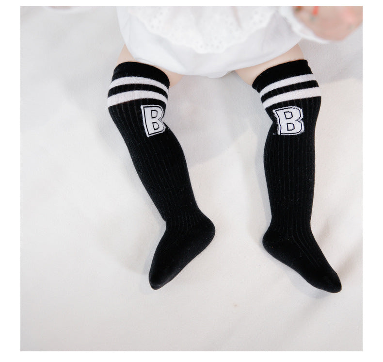 Baby Unisex Striped Alphabet Accessories Socks Wholesale
