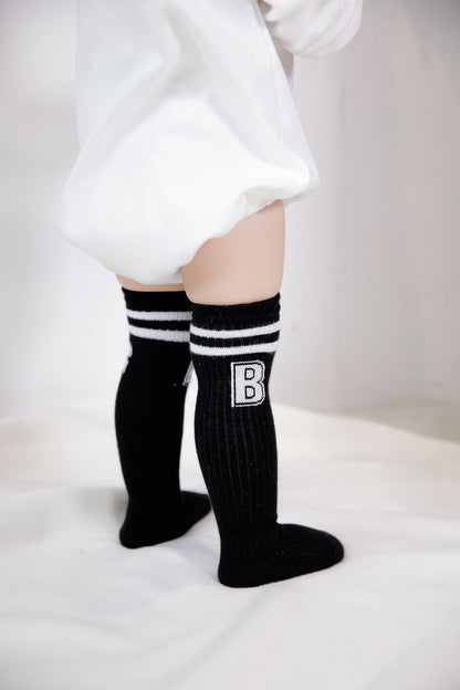 Baby Unisex Striped Alphabet Accessories Socks Wholesale