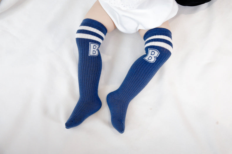 Baby Unisex Striped Alphabet Accessories Socks Wholesale