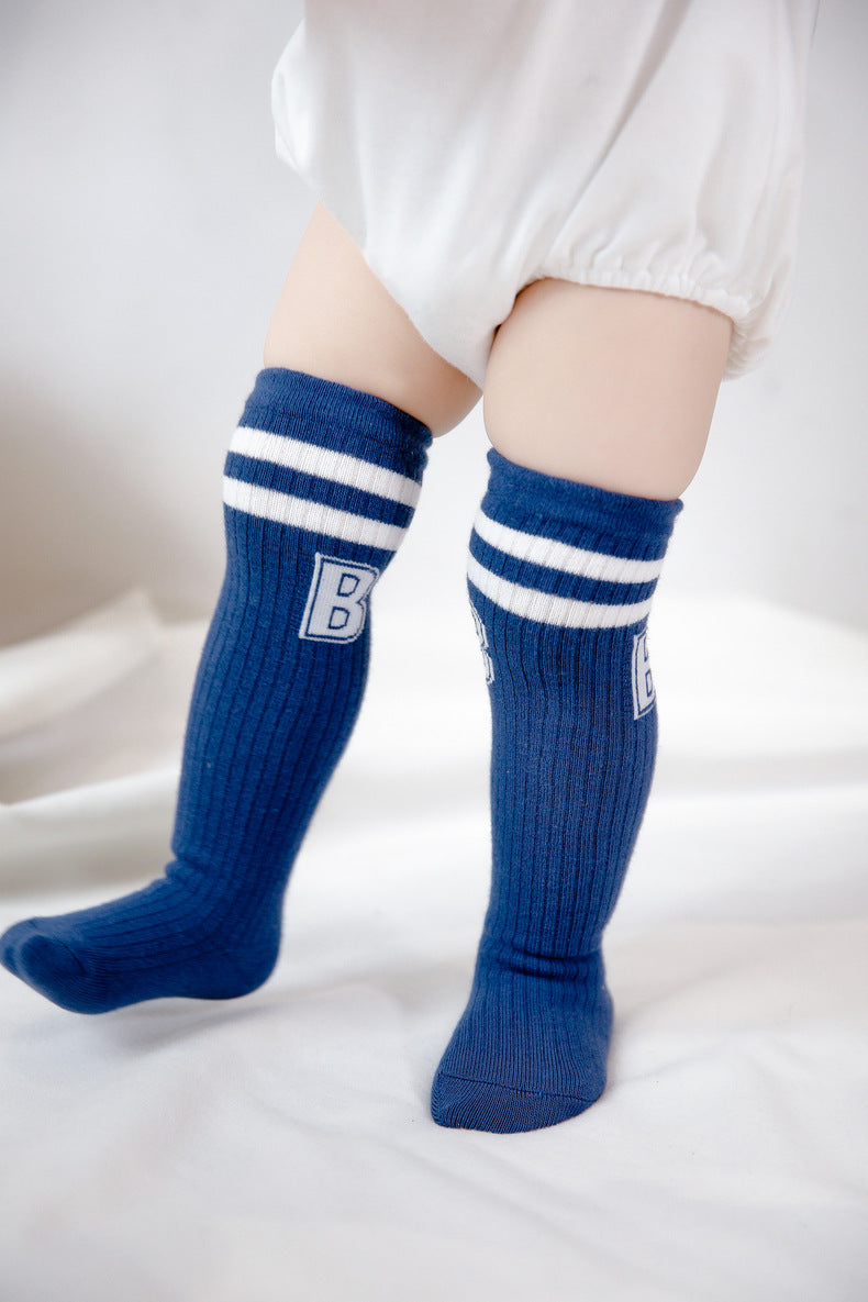 Baby Unisex Striped Alphabet Accessories Socks Wholesale